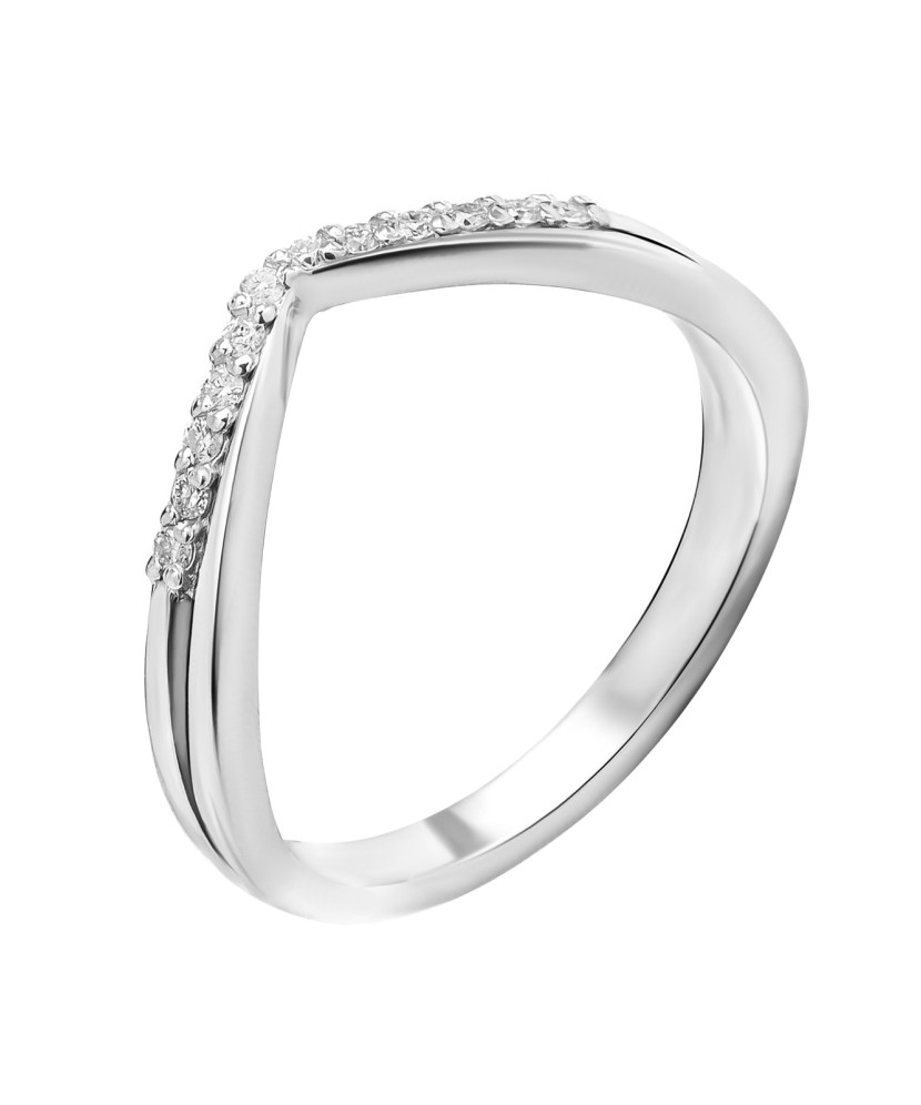 Sidabrinis žiedas su briliantais - Sidabriniai žiedai su brangakmeniais - Goldinga