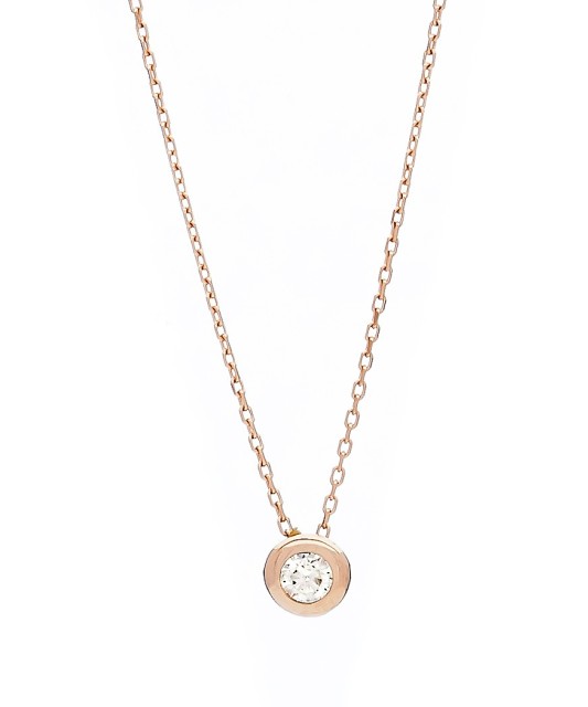 auksinė grandinėlė su cirkonio pakabuku - Auksinės grandinėlės su pakabukais - Goldinga