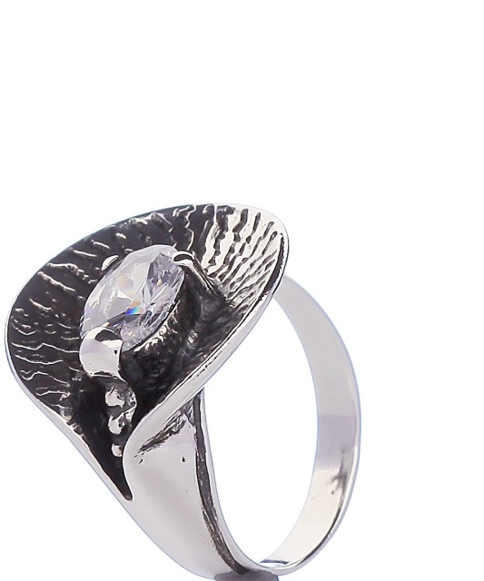 Sidabrinis žiedas su cirkoniu - Sidabriniai žiedai - Goldinga