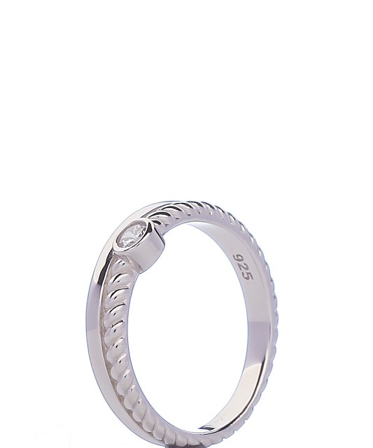 Sidabrinis žiedas su cirkoniu - Sidabriniai žiedai - Goldinga