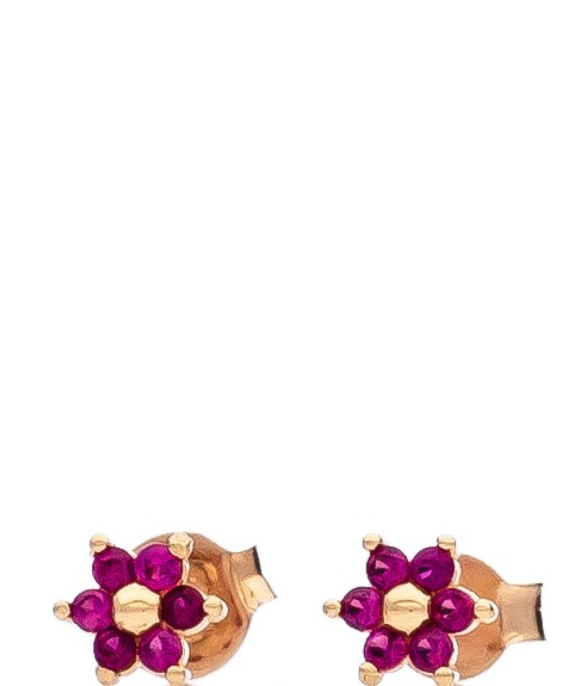 Auksiniai auskarai su cirkoniais - Auksiniai auskarai - Goldinga