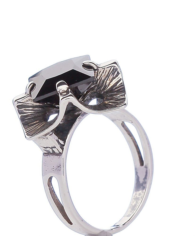 Sidabrinis žiedas su oniksu - Sidabriniai žiedai - Goldinga