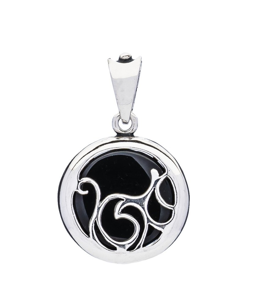 Sidabrinis pakabukas su oniksu - Sidabriniai pakabukai - Goldinga