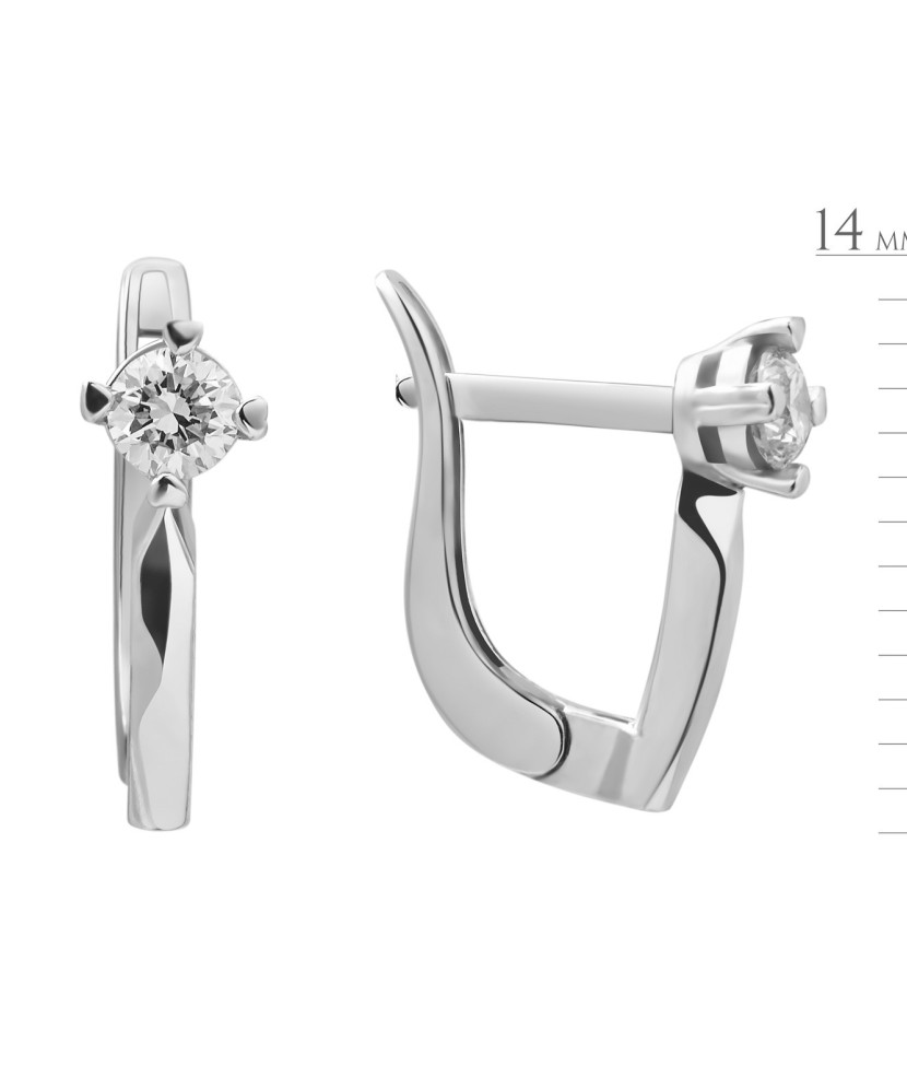 Sidabriniai Auskarai Su Cirkoniais - Sidabriniai auskarai - Goldinga