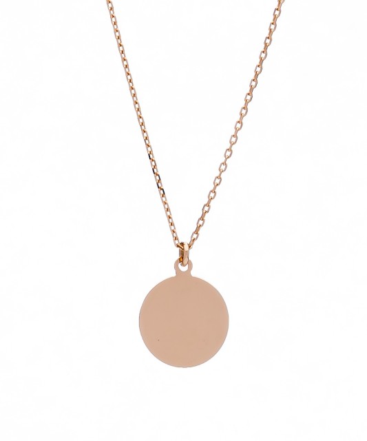 Auksinė grandinėlė su pakabuku "Plokštelė" - Auksinės grandinėlės su pakabukais - Goldinga