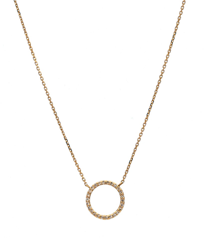 Auksinė grandinėlė su briliantiniu pakabuku - Auksinės grandinėlės su pakabukais - Goldinga