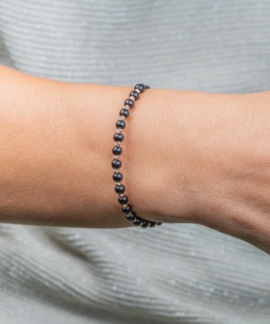 Juodo Siūlo Apyrankė Su Auksu Ir oniksais - Perkamiausi - Goldinga