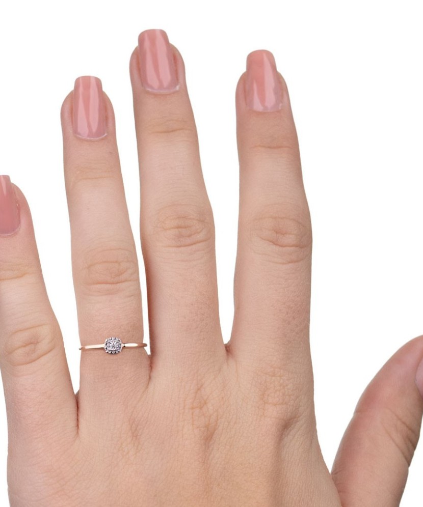 Auksinis žiedas su briliantais - Auksiniai Žiedai su brangakmeniais - Goldinga