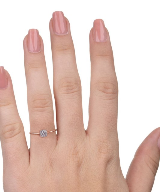 Auksinis žiedas su deimantais - Auksiniai Žiedai su brangakmeniais - Goldinga