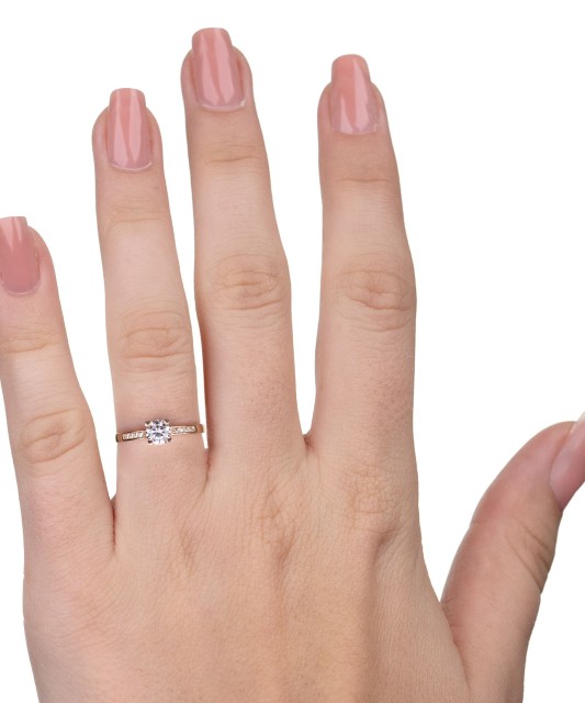 Auksinis žiedas su cirkoniais - Perkamiausi - Goldinga