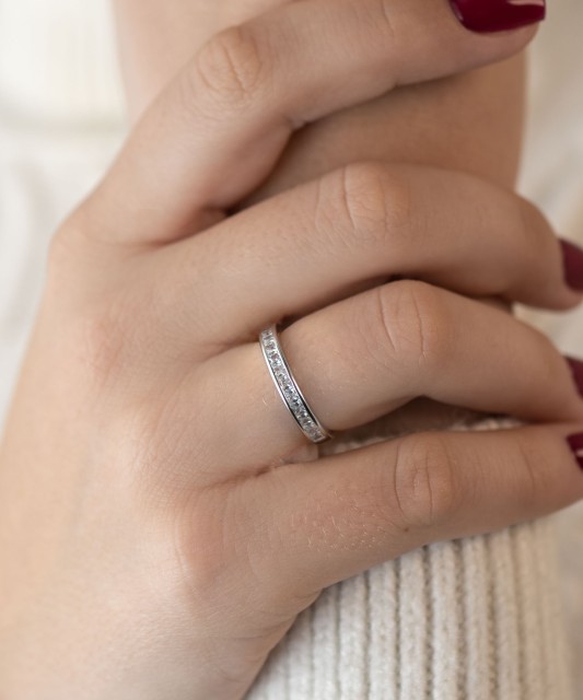 Sidabrinis žiedas Su Cirkoniais - Sidabriniai žiedai - Goldinga