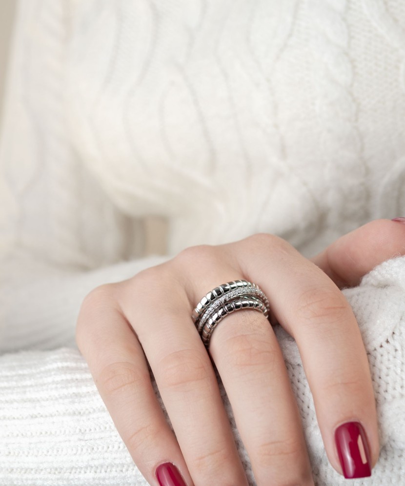 Sidabrinis žiedas Su Cirkoniais - Sidabriniai žiedai - Goldinga