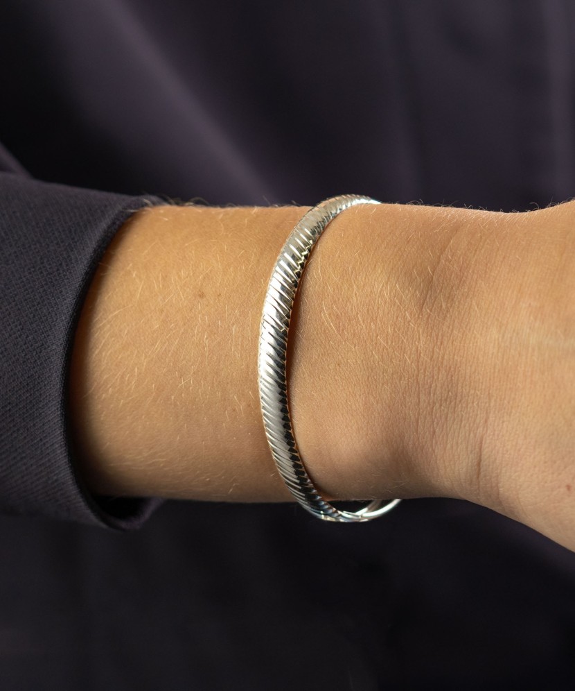 Sidabrinė Kieta Apyrankė - Sidabrinės apyrankės - Goldinga