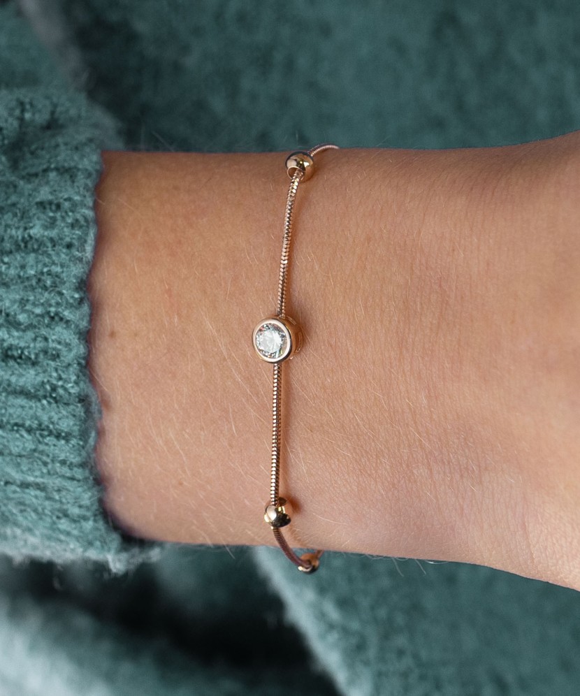 Auksinė apyrankė su cirkoniais - Auksinės apyrankės - Goldinga