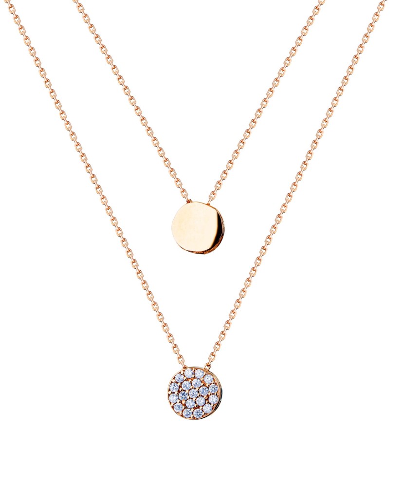 Auksinė grandinėlė su cirkonio pakabuku - Auksinės grandinėlės su pakabukais - Goldinga