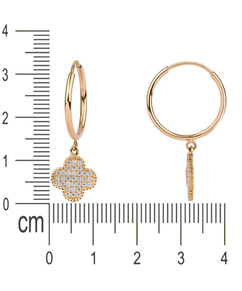 Auksiniai auskarai su cirkoniais - Auksiniai auskarai - Goldinga