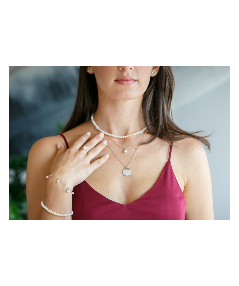 Perlų vėrinys Su sidabru - Perlų vėriniai - Goldinga