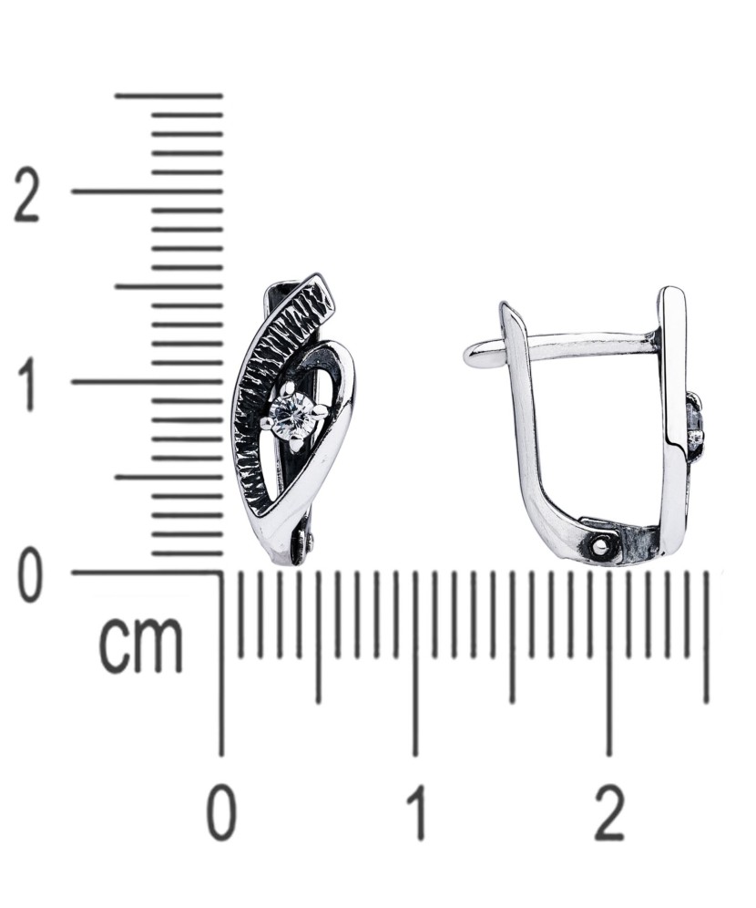 Sidabriniai auskarai su cirkoniais - Sidabriniai auskarai - Goldinga