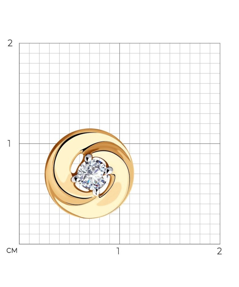 Auksinis pakabukas su cirkoniu - Auksiniai pakabukai - Goldinga
