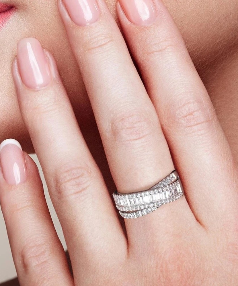 Sidabrinis žiedas su cirkoniais - Sidabriniai žiedai - Goldinga