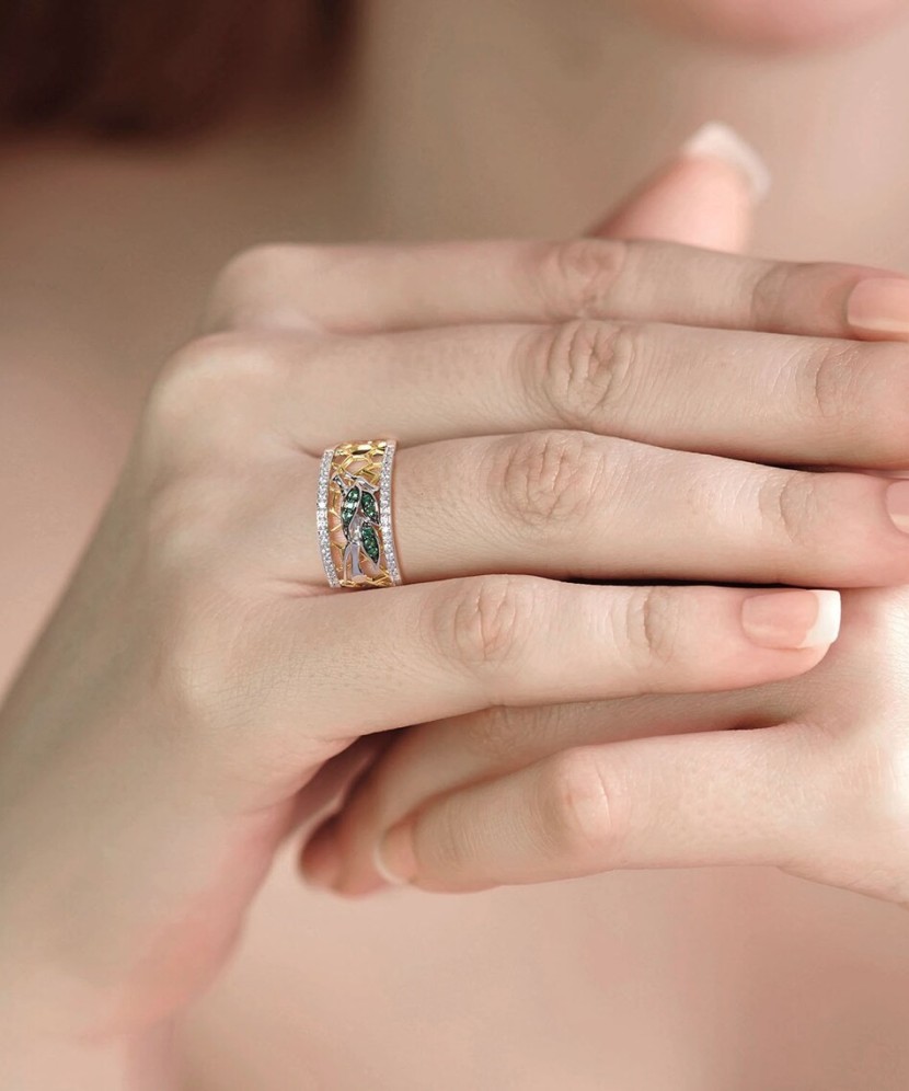 Sidabrinis žiedas su cirkoniais - Sidabriniai žiedai - Goldinga