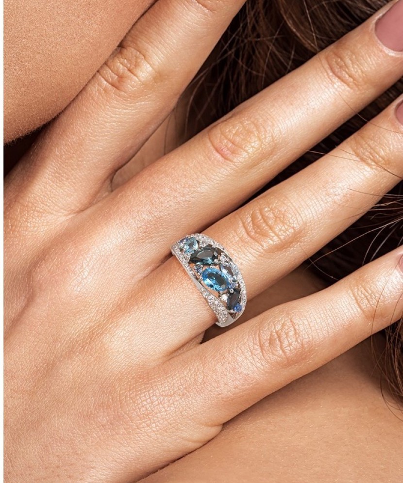 Sidabrinis žiedas su cirkoniais