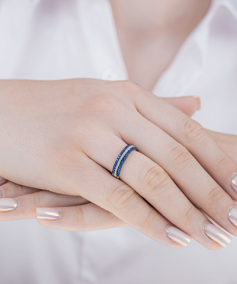 Sidabrinis žiedas su cirkoniais