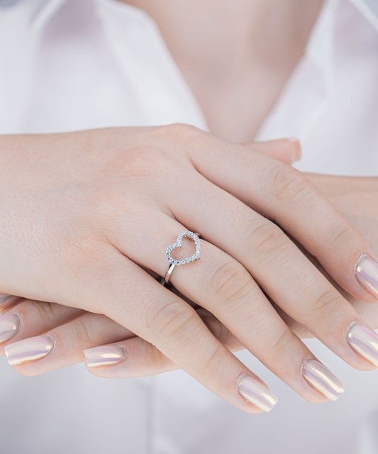 Sidabrinis žiedas su cirkoniais