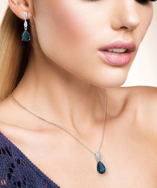 Sidabrinis pakabukas su cirkoniais - Sidabriniai pakabukai - Goldinga