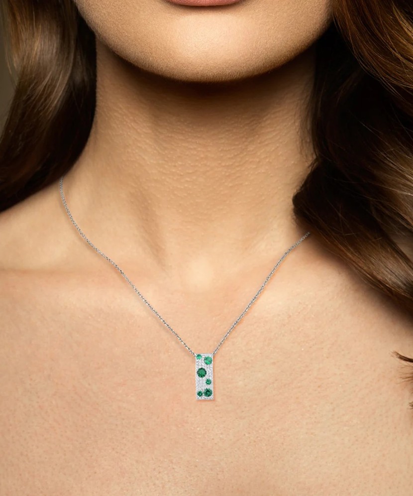 Sidabrinis pakabukas su špineliais ir cirkoniais - Sidabriniai pakabukai - Goldinga