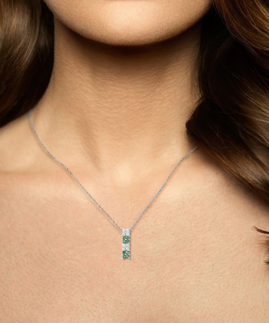 Sidabrinis pakabukas su špineliais ir cirkoniais - Sidabriniai pakabukai - Goldinga