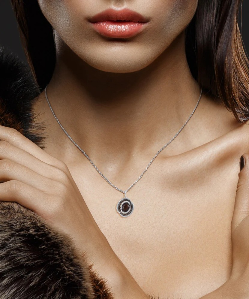 Sidabrinis pakabukas su špineliais ir cirkoniais - Sidabriniai pakabukai - Goldinga