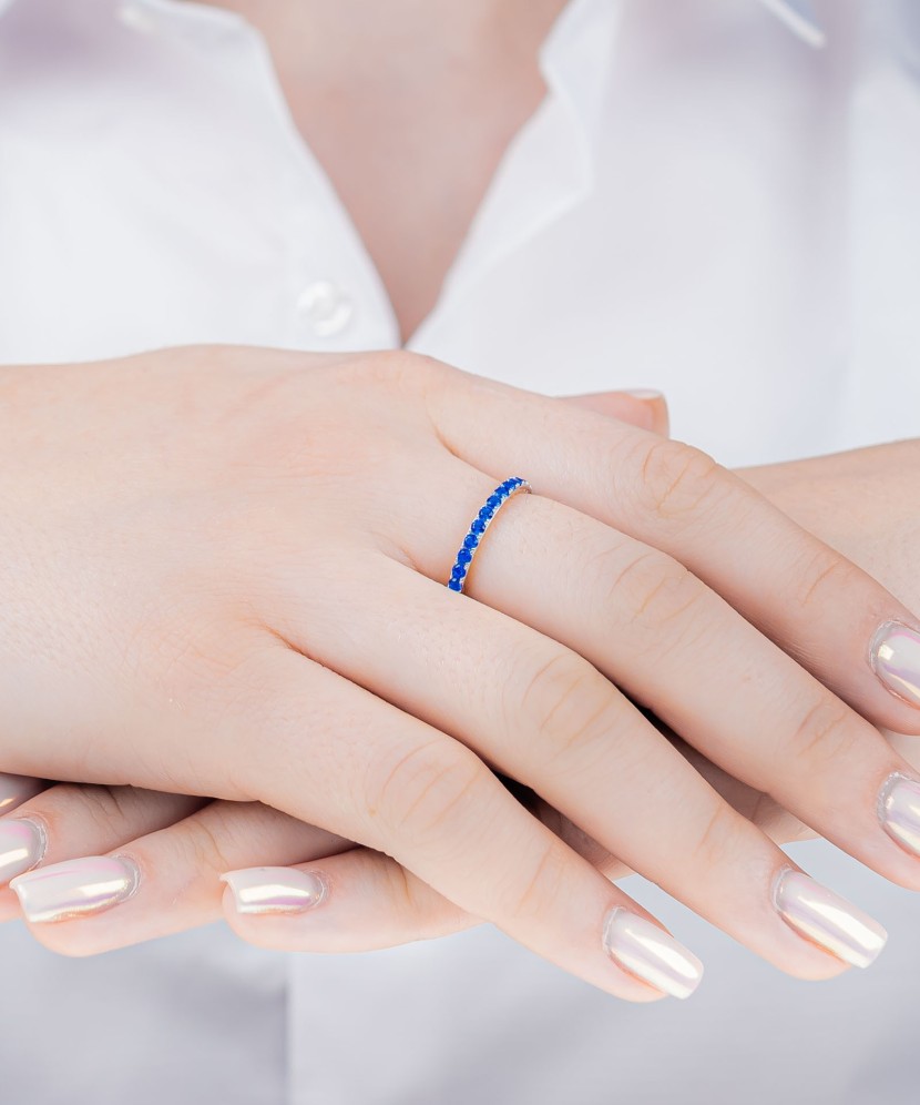 Sidabrinis žiedas su cirkoniais - Sidabriniai žiedai - Goldinga