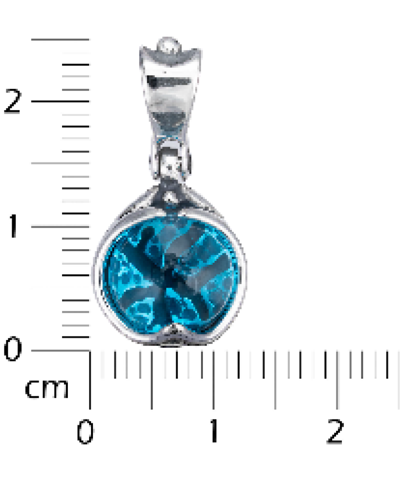 Sidabrinis pakabukas su akvamarinu - Sidabriniai pakabukai - Goldinga