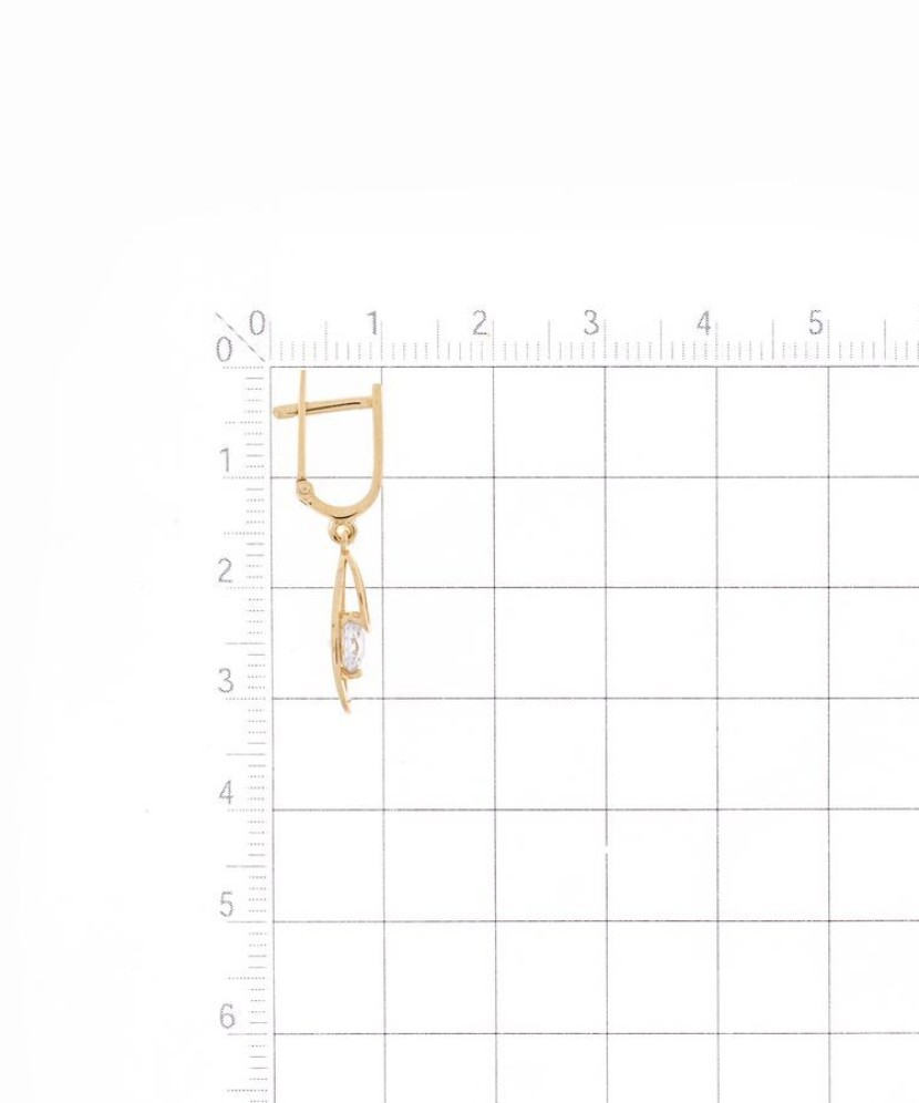 Auksiniai auskarai su cirkoniu - Auksiniai auskarai - Goldinga