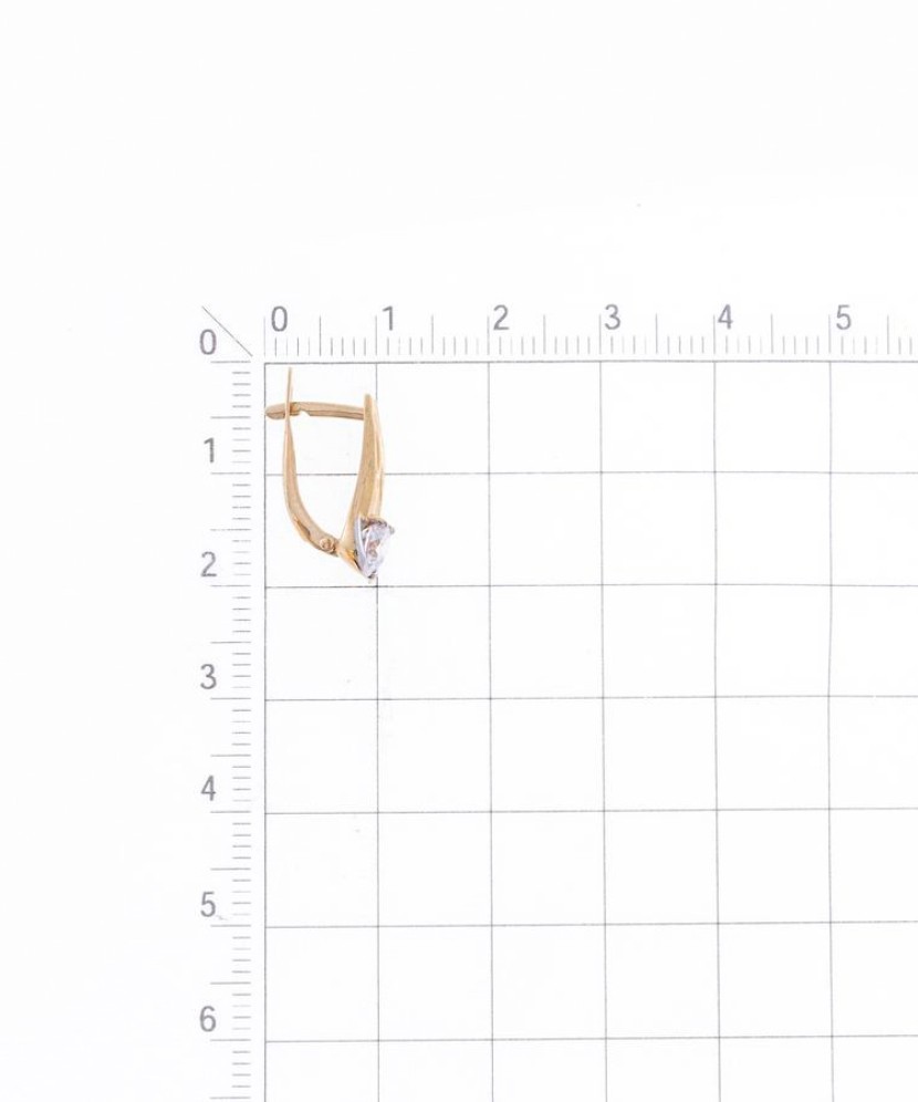 Auksiniai auskarai su cirkoniu - Auksiniai auskarai - Goldinga