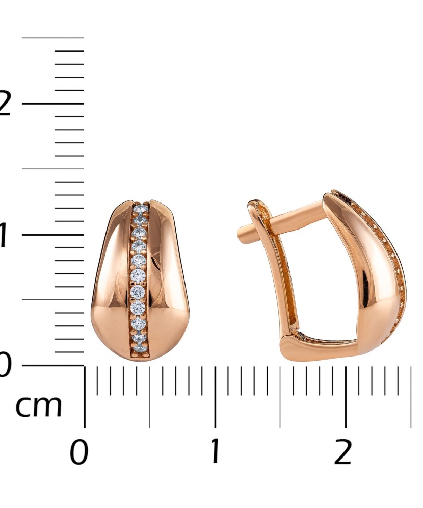 Auksiniai auskarai su cirkoniais - Auksiniai auskarai - Goldinga