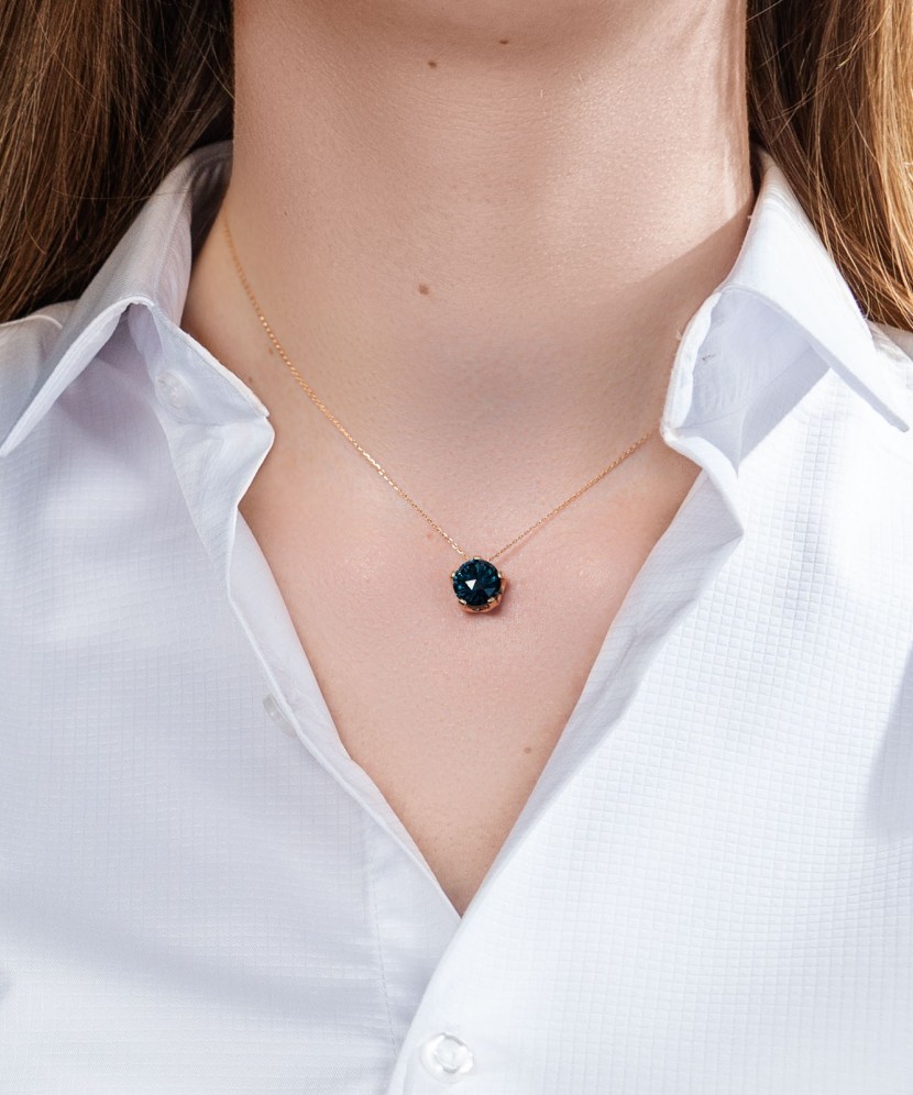 Auksinis pakabukas su London topazu - Auksiniai pakabukai - Goldinga