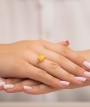 Auksinis žiedas su gintaru - Auksiniai žiedai - Goldinga