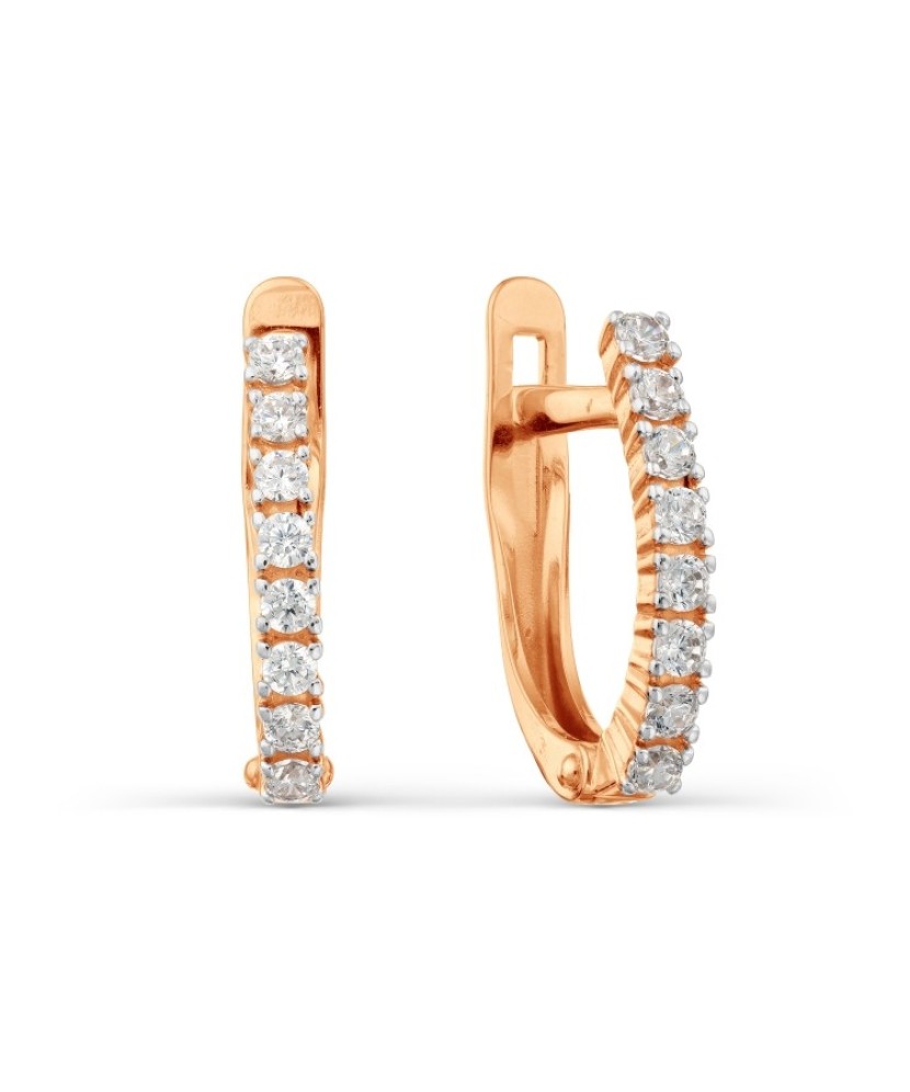 Auksiniai auskarai su cirkoniais - Auksiniai auskarai - Goldinga