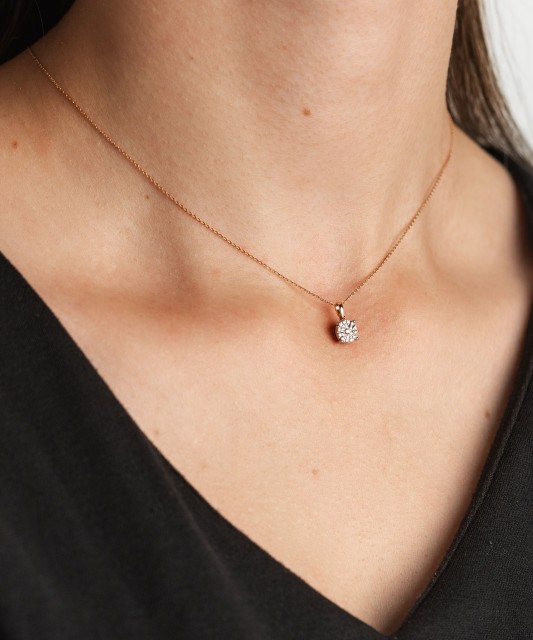 Auksinis pakabukas su briliantais - Pakabukai su brangakmeniais - Goldinga