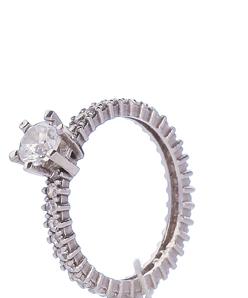 Sidabrinis žiedas su cirkoniais - Sidabriniai žiedai - Goldinga