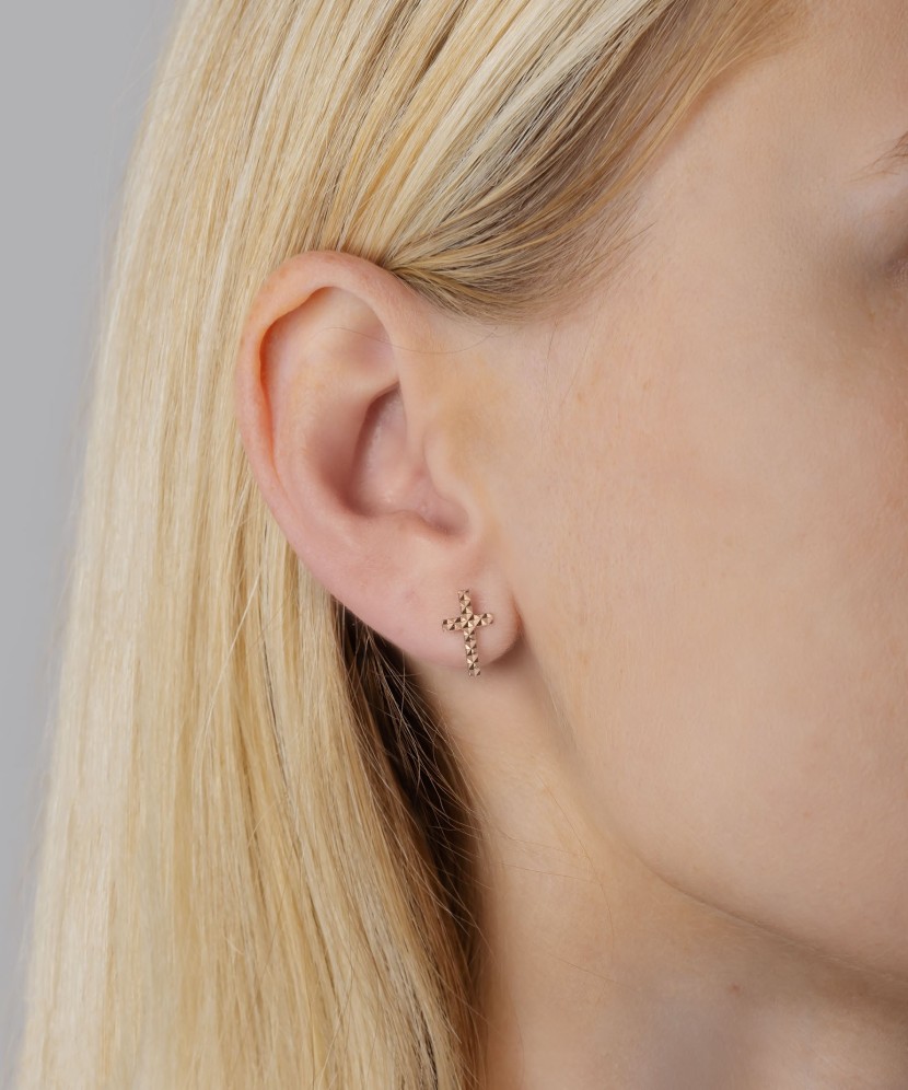 Auksiniai auskarai "Kryželiai" - Auksiniai auskarai - Goldinga