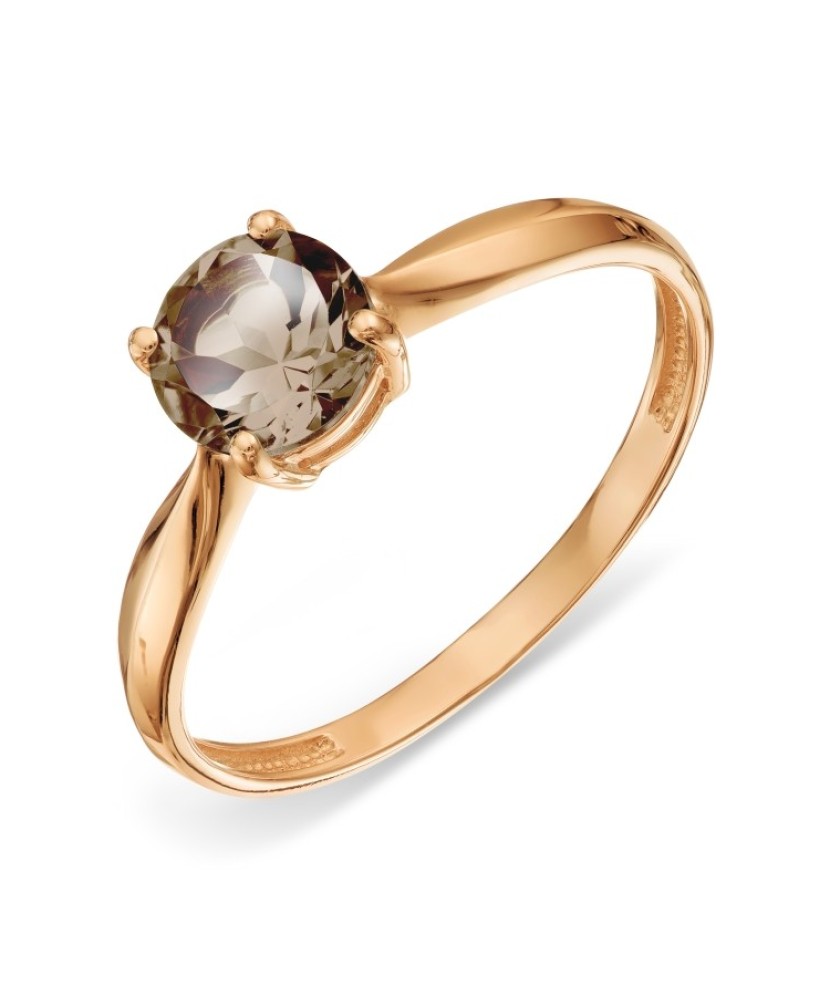 Auksinis žiedas su dūminiu topazu - Auksiniai žiedai - Goldinga