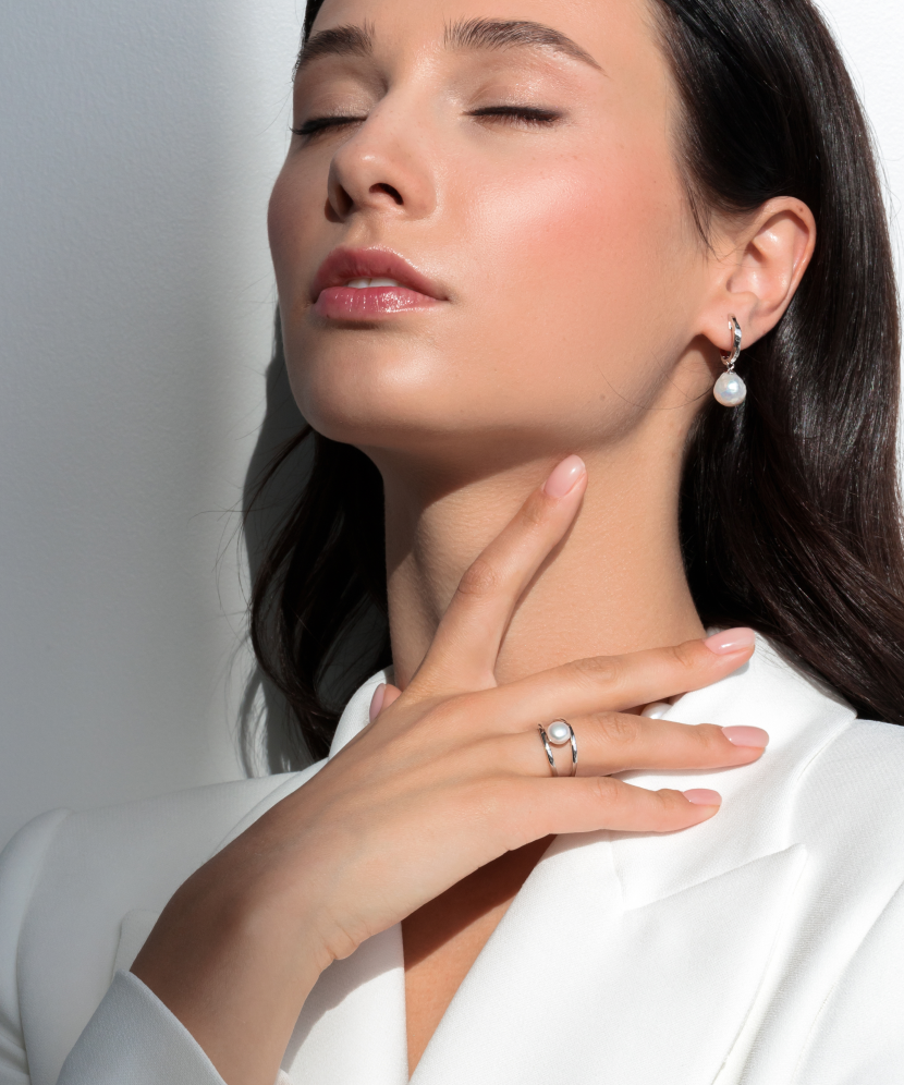 Sidabrinis žiedas su perlu - Sidabriniai žiedai - Goldinga