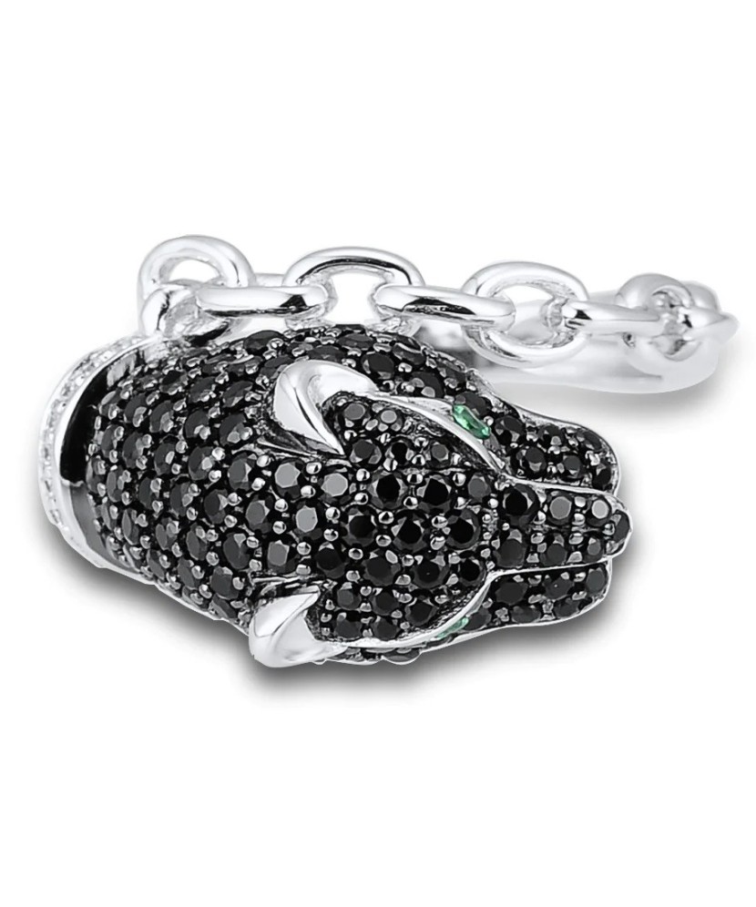 Sidabrinis žiedas su špineliais ir cirkoniais - Sidabriniai žiedai - Goldinga