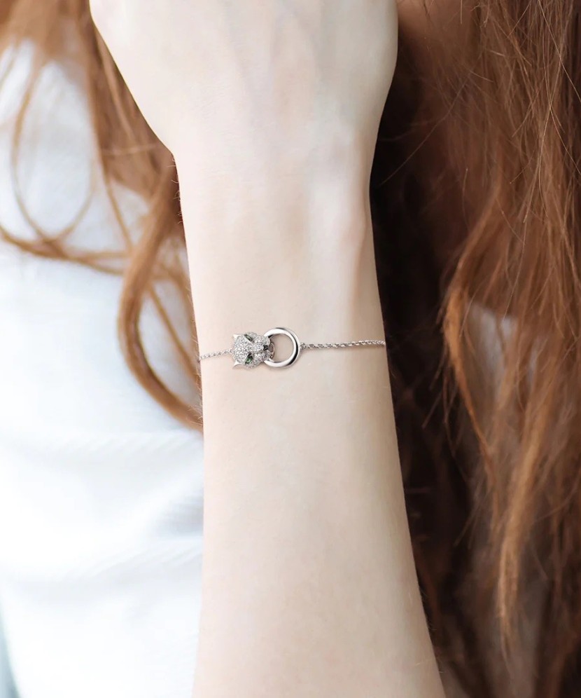 Sidabrinė apyrankė su cirkoniais ir špineliais - Sidabrinės apyrankės - Goldinga