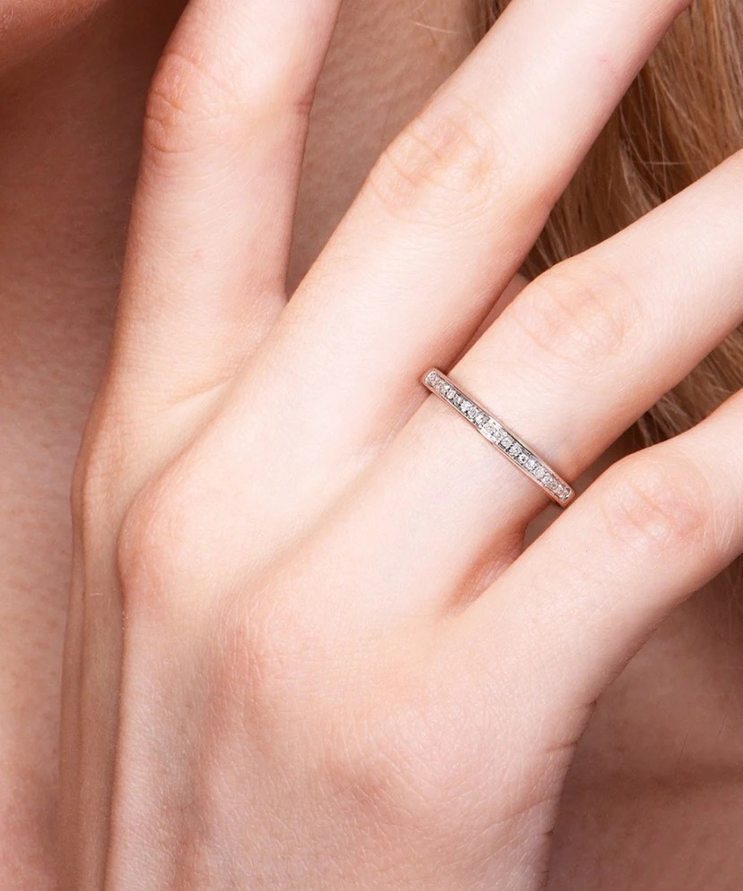 Auksinis žiedas su deimantais - Auksiniai Žiedai su brangakmeniais - Goldinga