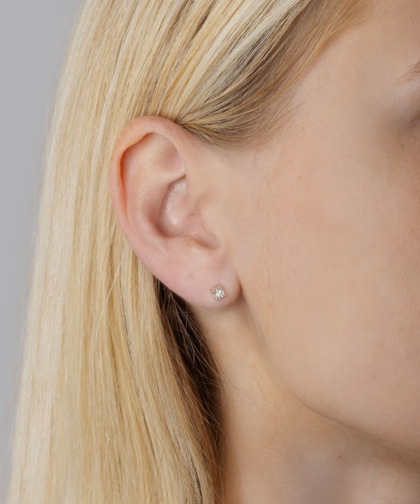 Auksiniai auskarai su deimantais - Auksiniai Auskarai su brangakmeniais - Goldinga