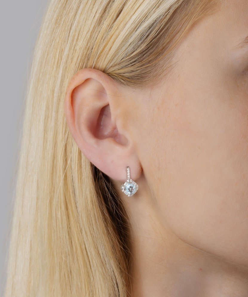 Sidabriniai auskarai su cirkoniais - Sidabriniai auskarai - Goldinga